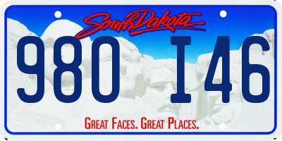 SD license plate 98OI46