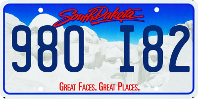 SD license plate 98OI82