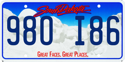 SD license plate 98OI86