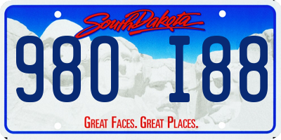 SD license plate 98OI88