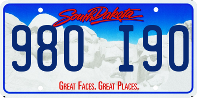 SD license plate 98OI90