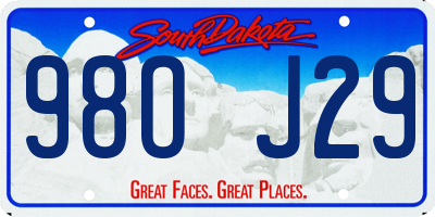SD license plate 98OJ29