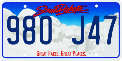 SD license plate 98OJ47