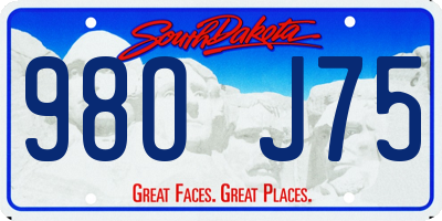 SD license plate 98OJ75