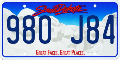 SD license plate 98OJ84
