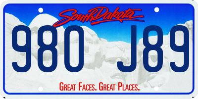 SD license plate 98OJ89