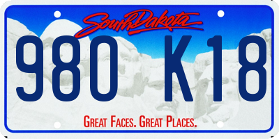 SD license plate 98OK18