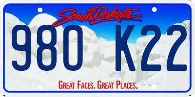 SD license plate 98OK22