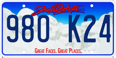 SD license plate 98OK24