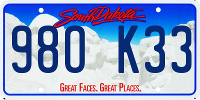 SD license plate 98OK33