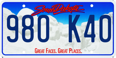 SD license plate 98OK40