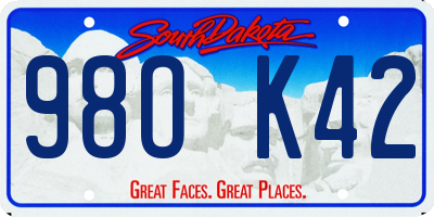 SD license plate 98OK42