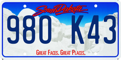 SD license plate 98OK43