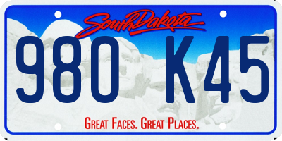 SD license plate 98OK45