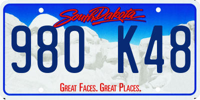 SD license plate 98OK48