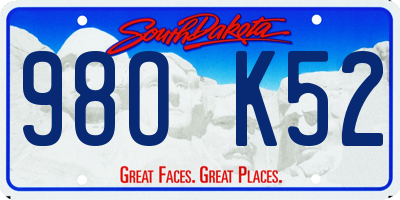 SD license plate 98OK52