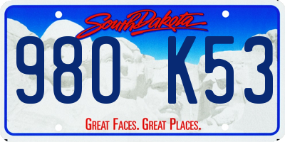 SD license plate 98OK53