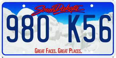 SD license plate 98OK56
