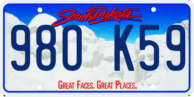 SD license plate 98OK59