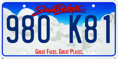SD license plate 98OK81