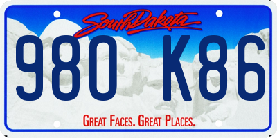 SD license plate 98OK86