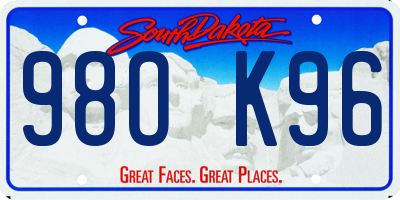 SD license plate 98OK96
