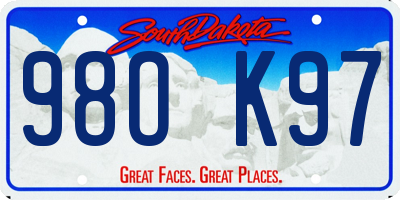 SD license plate 98OK97
