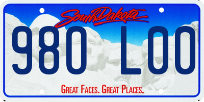 SD license plate 98OL00