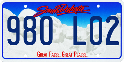 SD license plate 98OL02
