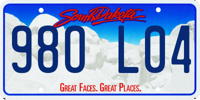SD license plate 98OL04