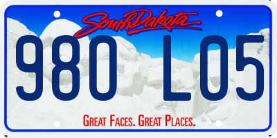 SD license plate 98OL05