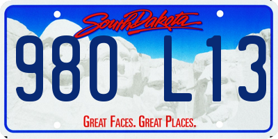 SD license plate 98OL13