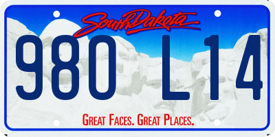 SD license plate 98OL14