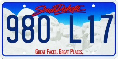 SD license plate 98OL17