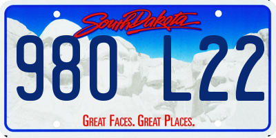 SD license plate 98OL22