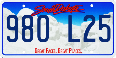 SD license plate 98OL25