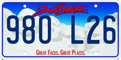 SD license plate 98OL26