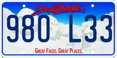 SD license plate 98OL33