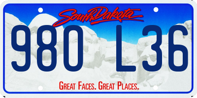 SD license plate 98OL36