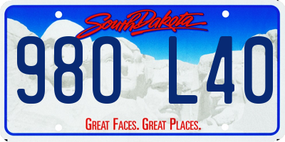 SD license plate 98OL40