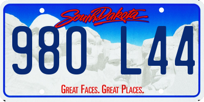 SD license plate 98OL44