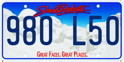 SD license plate 98OL50