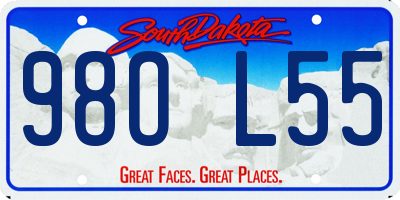 SD license plate 98OL55