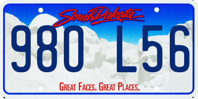 SD license plate 98OL56