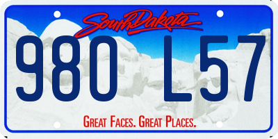 SD license plate 98OL57