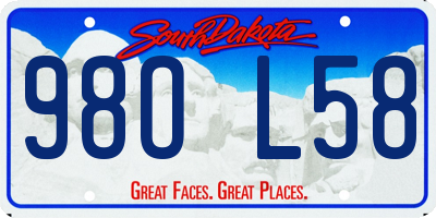 SD license plate 98OL58