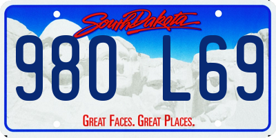 SD license plate 98OL69