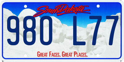 SD license plate 98OL77