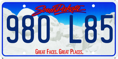 SD license plate 98OL85