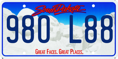 SD license plate 98OL88
